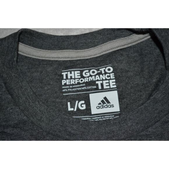 24135 Adidas Gym Shirt Georgia Tech Yellow Jackets Football Gray Size Large Mens - Picture 6 of 7